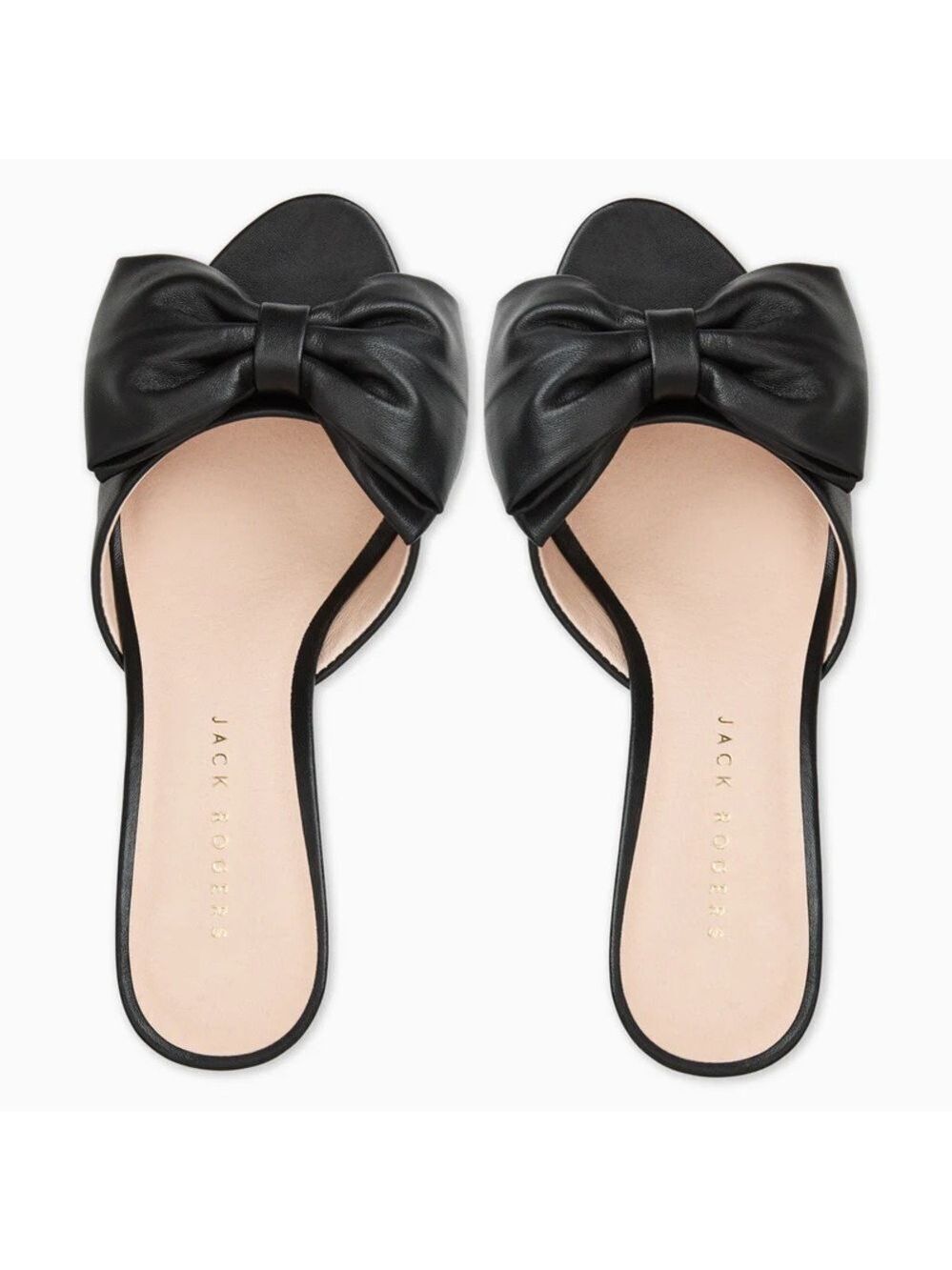 Jack Rogers-Lola Bow Mid Heel sandals black size 8 New in box. - Picture 4 of 16